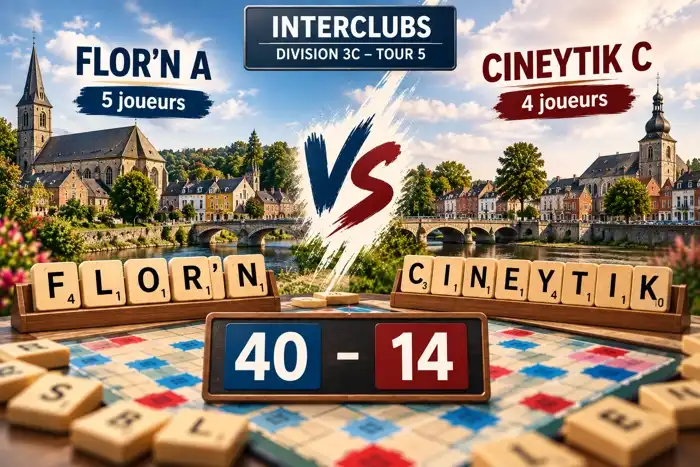 génère le compte rendu IC Tour 5 – Div 3C : Flor’N A – Cineytik C