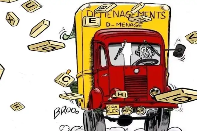 Illustration pour le déménagement du club Flor'N Scrabble