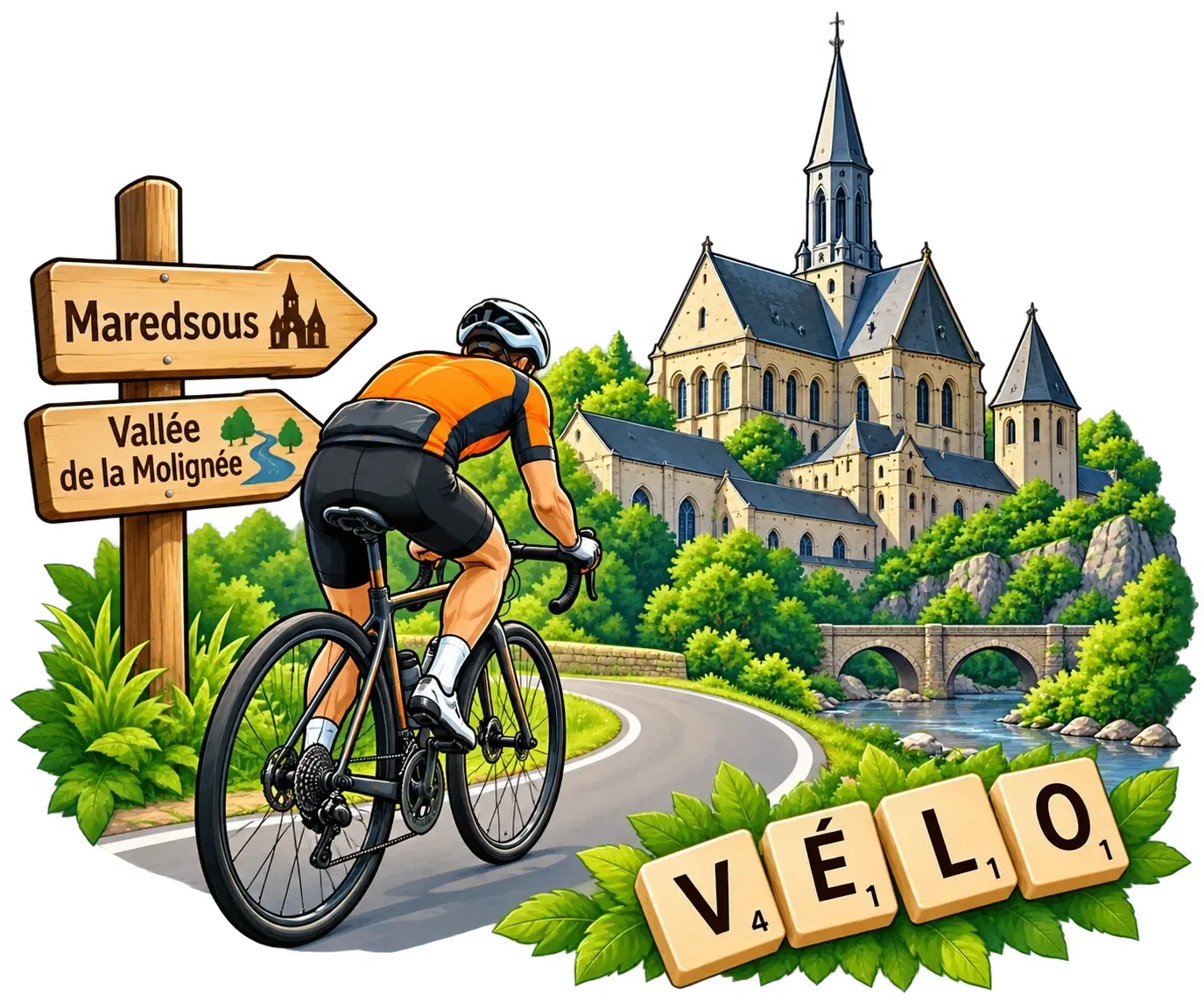 Florennes Maredsous à vélo
