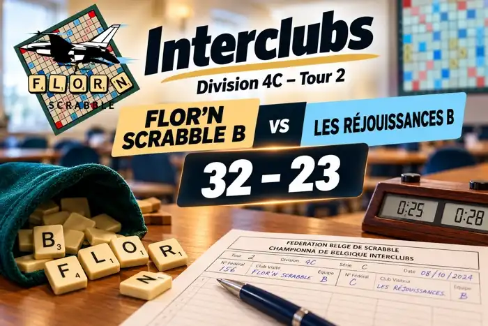 Interclub Tour 2 – Div. 4C : Flor’N B – Réjouissances B